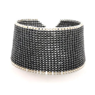 Brazalete Telar Plata Grueso Liso Acerina
